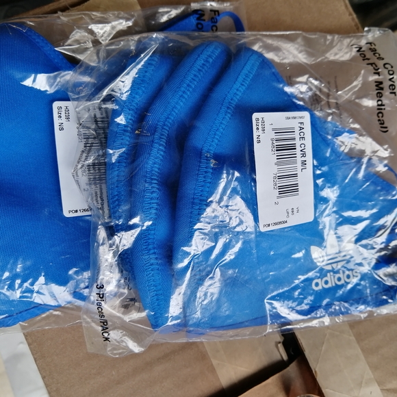 Adidas Bright Blue Face Mask - Picture 1 of 3